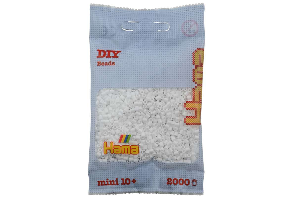 Hama mini perler 2000stk hvid